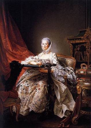 Madame de Pompadour 1764 	by Francois-Hubert Drouais 1727-1775 	The National Gallery London